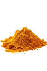 A photo of a pile of yellow powder on a white surface