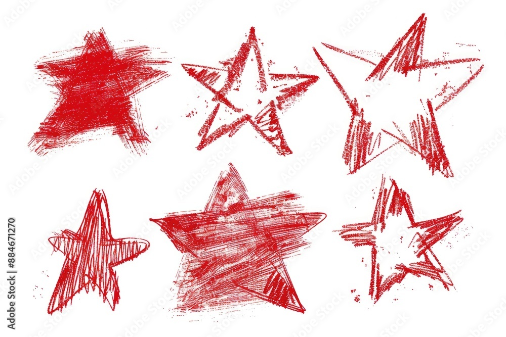 Poster a simple illustration of stars on a white background, great for use in presentations, documents and 