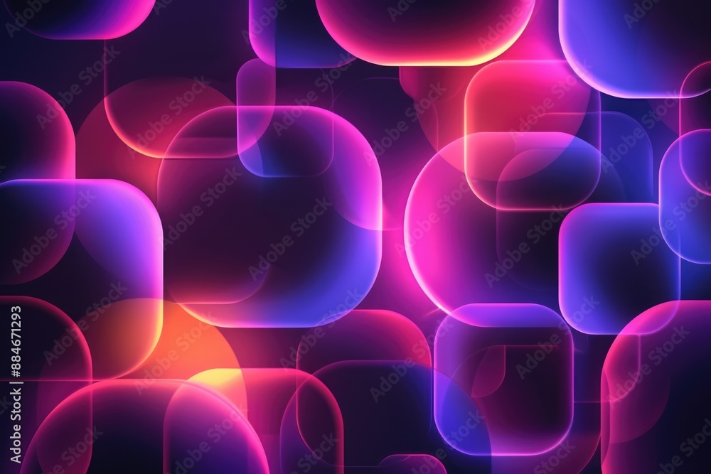 Poster a collection of colorful circles on a dark, uniform backdrop