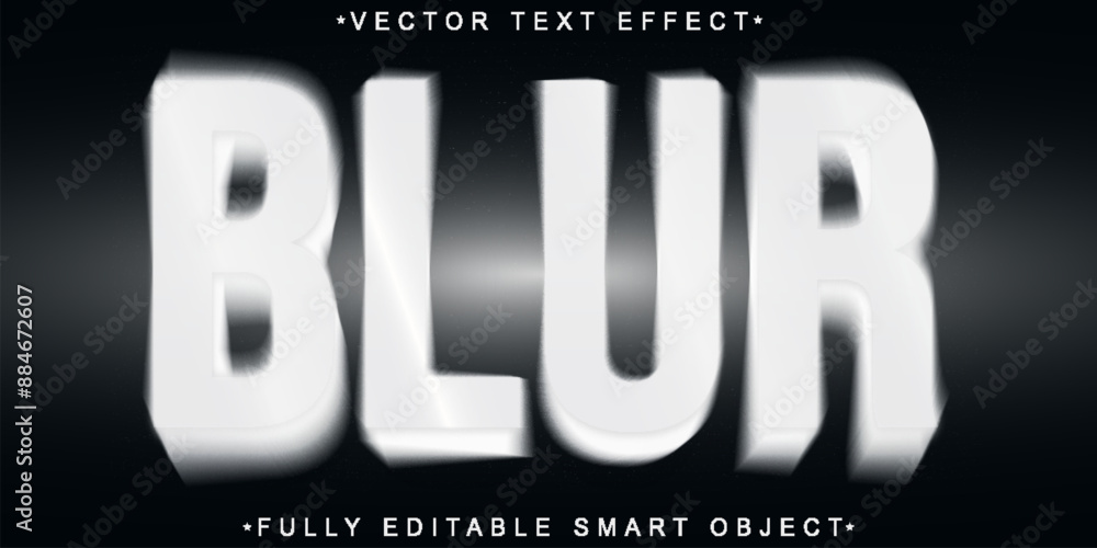 Poster white blur bubble vector fully editable smart object text effect