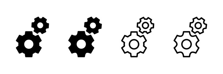 Fototapeta premium setting Icon vector isolated on white background. setting vector icon. Cog settings Icon Symbol. Gear