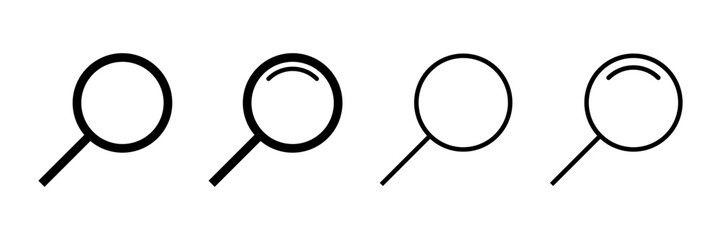 Search icon vector isolated on white background. Glass vector icon. search magnifying glass icon. Find