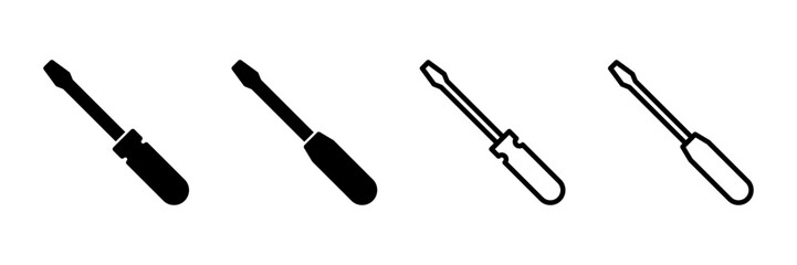 Screwdriver icon vector isolated on white background. Screwdriver vector icon