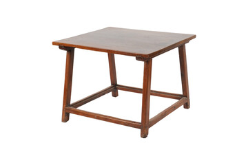 wooden table Empty wooden table isolated on white background, of free space for your copy and branding. Use as products display montage. Vintage style concept isolated on white background