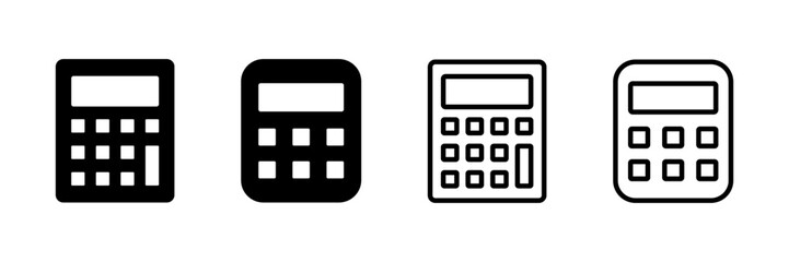 Calculator icon vector isolated on white background. Calculator vector icon. Accounting icon