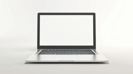 Fototapeta premium Laptop on a white background 3d rendering Computer generated image