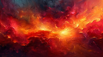 Abstract Fire Sky