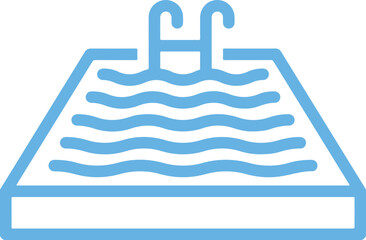 Pool clip art design on plain white transparent isolated background for card, shirt, hoodie, sweatshirt, apparel, tag, mug, icon, poster or badge