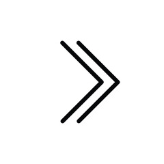 Right double Arrow icon. double arrow right. double black arrow to the right.