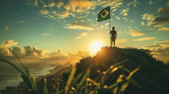 Freedom commemoration: Brazilian independence day, celebrating country's emancipation with vibrant festivities, patriotic fervor, expressions of gratitude for sacrifices made for liberty, autonomy