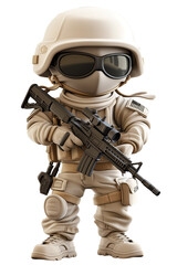 Naklejka premium portrait of cute Navy Seal Army. 3D cartoon animation style.
