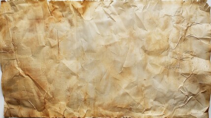 Aged parchment texture backdrop Antique design White background