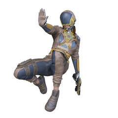 サイバーウーマン　3DCGレンダリング