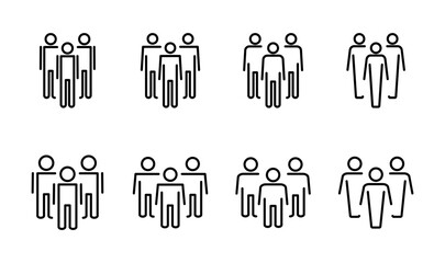 People icon set. person icon vector. User Icon vector. team symbols