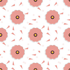 Seamless pattern  flowers design 