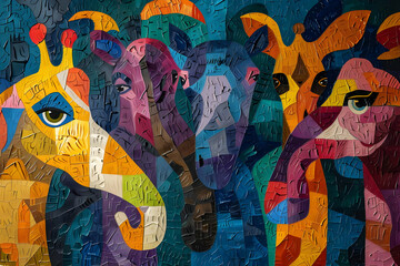 Abstract Animal Mosaic
