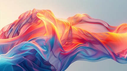 Fototapeta premium Abstract Colorful Fabric Swirling in the Air