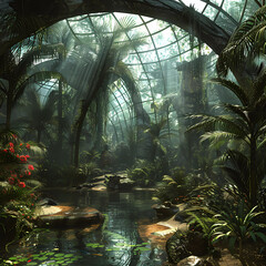 Naklejka premium Explore New Worlds with the Alien Biosphere Simulator in 3D