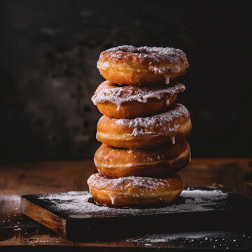 Stack of old fashioned donuts
