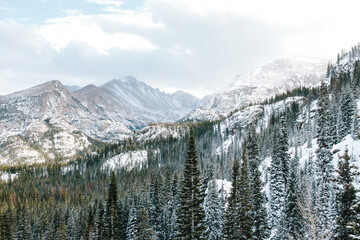 Mountains in colorado with snow