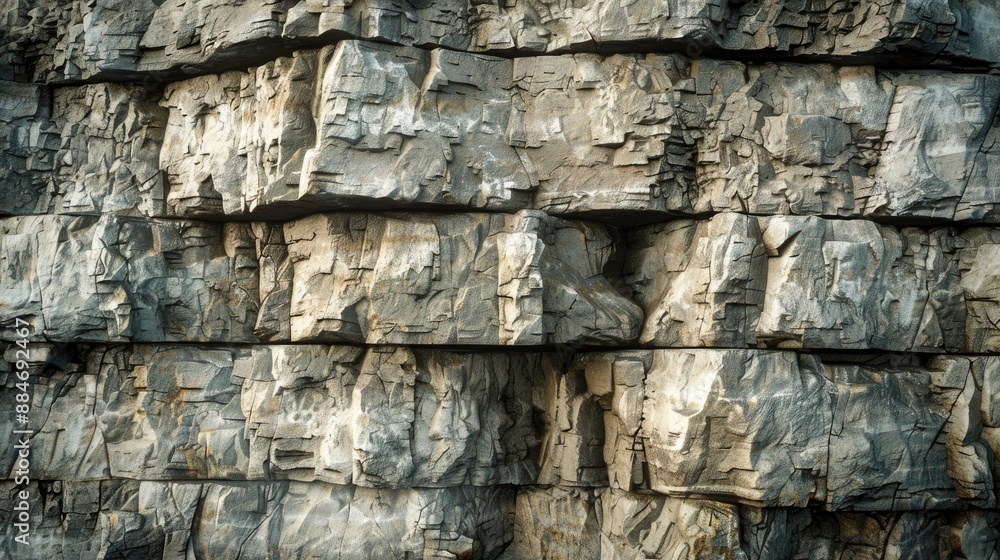 Poster close up view of rocks and a cliff background with space for text on geology and mountaineering