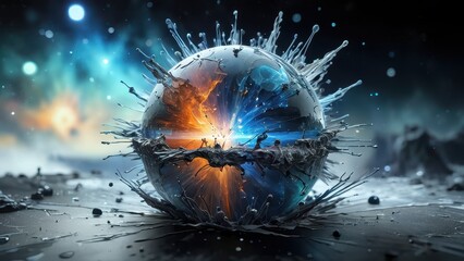 Abstract Sphere with Cosmic Interior.