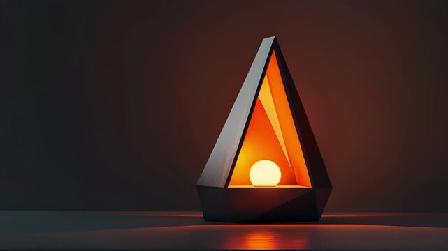 With a triangular base and hexagonal shade this desk lamp is a geometric marvel.