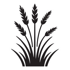 grass simple minimal vector black color silhouette