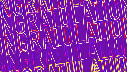 レトロなおめでとうをタイポグラフィにした背景素材