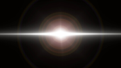 フレアと光、照明。ブラウン管テレビを消す時の光