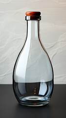 Close-Up Shot of Glass bottle Mock-Up. Created with generative AI