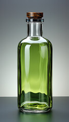 Close-Up Shot of Glass bottle Mock-Up. Created with generative AI