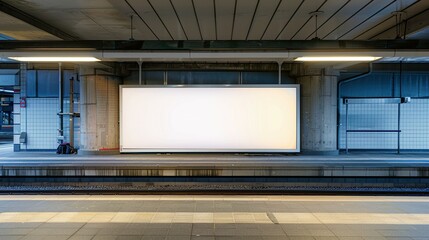 Canvas Poster Hanging at Metro Station