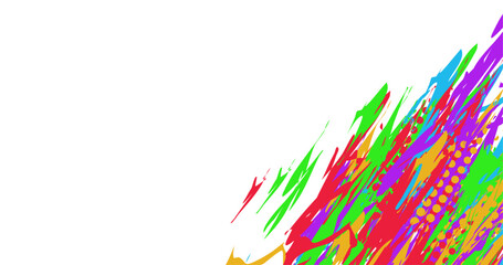 Vector illustration of abstract background with colorful brush texture grunge halftone