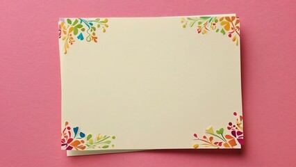 Happy Birthday Card Frame, Happy Birthday Copy Space, Down Card, Celebration Layout, Empty Frame, Copy Space