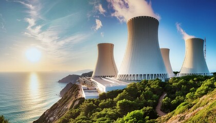 海沿いの原子力発電所