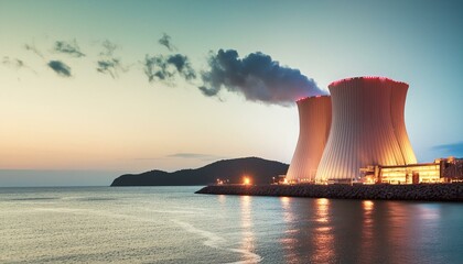 海沿いの原子力発電所