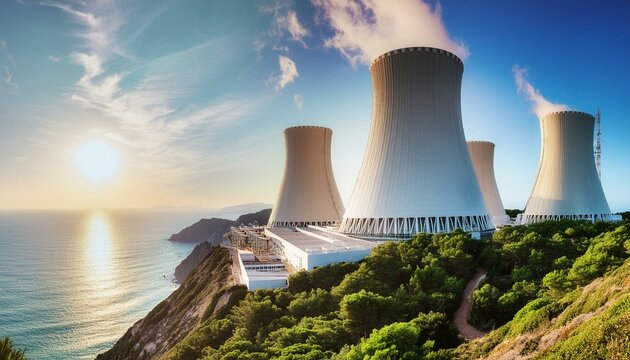 海沿いの原子力発電所