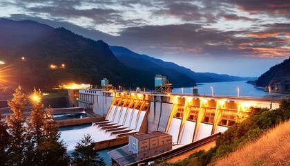 貯水と水力発電所