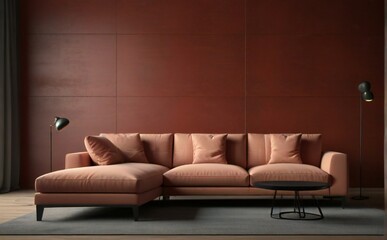 modern living room with sofa