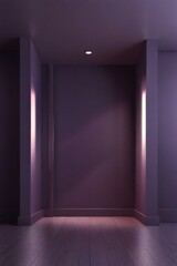 3d render of a gallery with a frame
