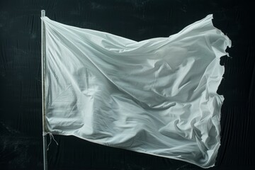 A graceful white sheet flutters on a breezy backdrop, evoking a sense of freedom and ease