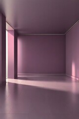 empty room with red wall and white wall