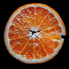 Mystic photo of Sunburst Tangerine Orange, isolated on black background