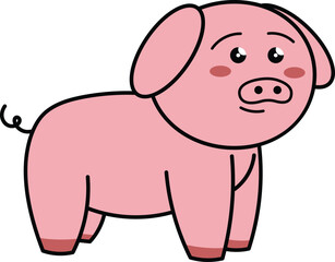 Animal Pig Cartoon Illustration