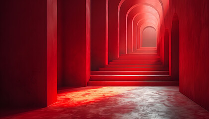 Fototapeta premium Red minimalist wallpaper
