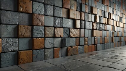 Fototapeta premium Stone Wall and Floor Background.