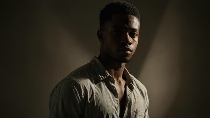 Obraz premium Young Man in Shadows.