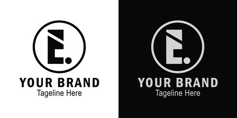 Fototapeta premium Letter E dot logo. initials letter logo concept. creative logo professional. simple design editable