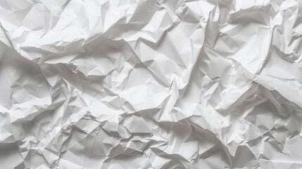 Obraz premium Photograph of white crumpled paper texture background
